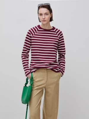 Benetton, Striped Closed Sweatshirt, Size: XS, Plum, Women United Colors of Benetton