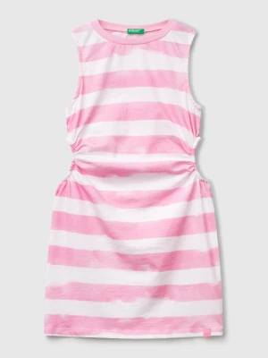 Benetton, Striped Dress With Porthole, size XL, Pink, Kids United Colors of Benetton