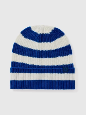 Benetton, Striped Knit Hat, size S-L, Bright Blue, Kids United Colors of Benetton