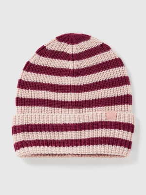 Benetton, Striped Knit Hat, Size: S-L, Soft Pink, Kids United Colors of Benetton