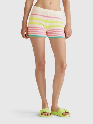 Benetton, Striped Knit Shorts, size S, Multi-color, Women United Colors of Benetton