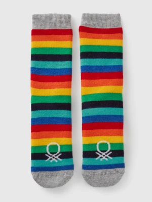 Benetton, Striped Non-slip Socks, Size: 35-38, Multi-color, Kids United Colors of Benetton