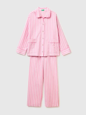 Benetton, Striped Open Pajamas, Size: XXS, Pink, Women United Colors of Benetton