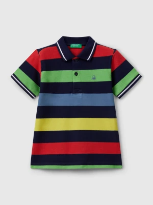 Benetton, Striped Short Sleeve Polo Shirt, size 116, Multi-color, Kids United Colors of Benetton