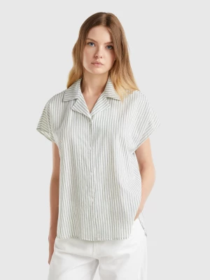 Benetton, Striped Short Sleeve Shirt, size XXS, Green, Women United Colors of Benetton