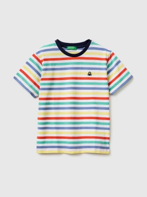 Zdjęcie produktu Benetton, Striped Short-sleeved T-shirt, Air Force Blue, Kids United Colors Of Benetton