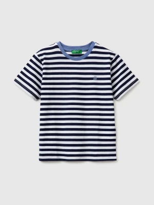 Benetton, Striped Short-sleeved T-shirt, Size: 116, Dark Blue, Kids United Colors of Benetton
