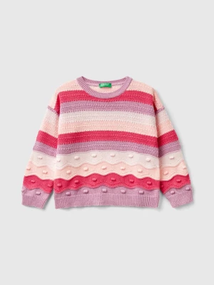 Benetton, Striped Sweater In Recycled Cotton Blend, size 98, Multi-color, Kids United Colors of Benetton