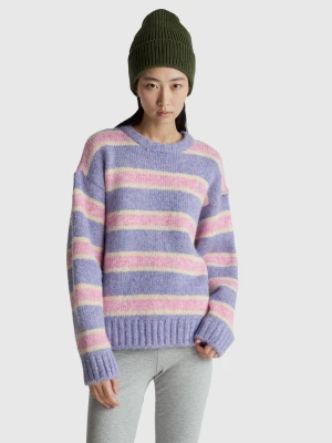 Benetton, Striped Sweater, Size: OS, Pink, Women United Colors of Benetton