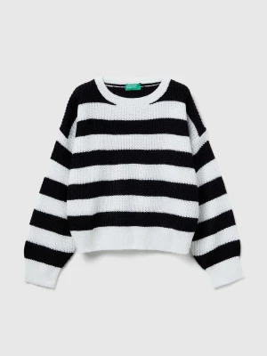 Benetton, Striped Sweater, Size: XL, Creamy White, Kids United Colors of Benetton