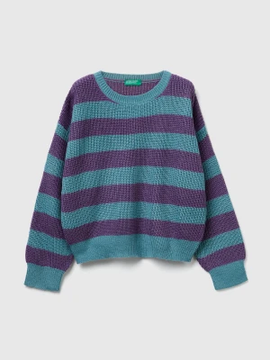 Benetton, Striped Sweater, Size: XL, Aqua, Kids United Colors of Benetton