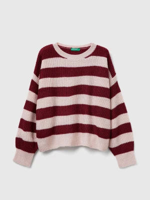 Benetton, Striped Sweater, Size: XL, Soft Pink, Kids United Colors of Benetton