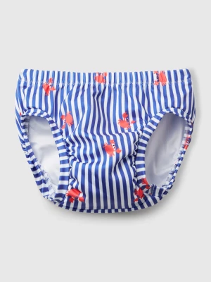 Benetton, Striped Swim Bottoms With Crabs, size 90, Blue, Kids United Colors of Benetton