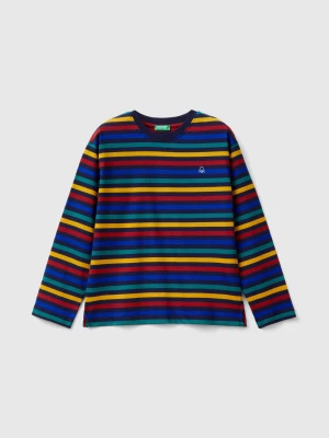 Benetton, Striped T-shirt In 100% Cotton, size S, Multi-color, Kids United Colors of Benetton