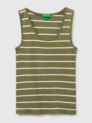 Benetton, Striped Tank Top In Pure Cotton, Size: XS, Women United Colors of Benetton