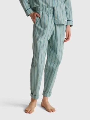 Benetton, Striped Trousers, Size: S, Aqua, Women United Colors of Benetton