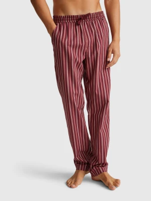 Benetton, Striped Trousers, Size: XL, Burgundy, Men United Colors of Benetton