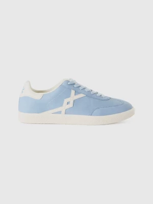 Benetton, Suede-effect Low-top Sneakers, size 43, Sky Blue, Men United Colors of Benetton
