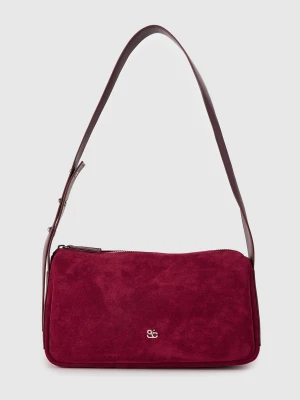 Benetton, Suede-look Shoulder Bag, Size: OS, Burgundy, Women United Colors of Benetton