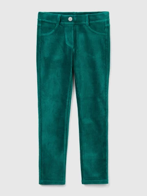 Benetton, Super Skinny Chenille Trousers, size 2XL, Dark Green, Kids United Colors of Benetton