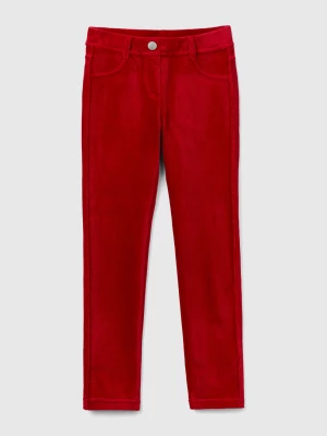 Benetton, Super Skinny Chenille Trousers, size 2XL, Red, Kids United Colors of Benetton