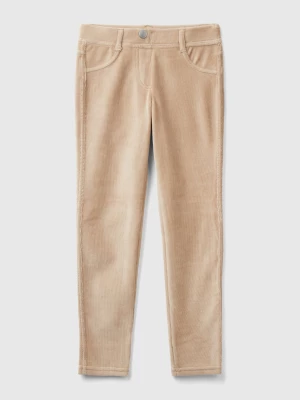 Benetton, Super Skinny Chenille Trousers, size 3XL, Beige, Kids United Colors of Benetton