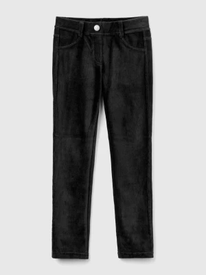 Benetton, Super Skinny Chenille Trousers, size 3XL, Black, Kids United Colors of Benetton