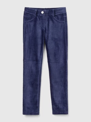 Benetton, Super Skinny Chenille Trousers, size 3XL, Dark Blue, Kids United Colors of Benetton