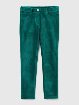 Benetton, Super Skinny Chenille Trousers, size 3XL, Dark Green, Kids United Colors of Benetton