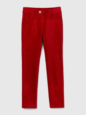 Benetton, Super Skinny Chenille Trousers, size 3XL, Red, Kids United Colors of Benetton