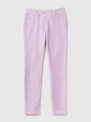 Benetton, Super Skinny Chenille Trousers, size L, Lilac, Kids United Colors of Benetton