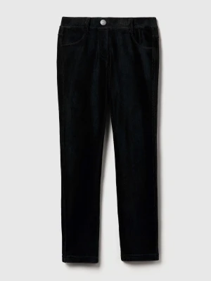 Benetton, Super Skinny Chenille Trousers, Size: XL, Black, Kids United Colors of Benetton