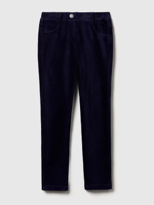 Benetton, Super Skinny Chenille Trousers, Size: XL, Dark Blue, Kids United Colors of Benetton