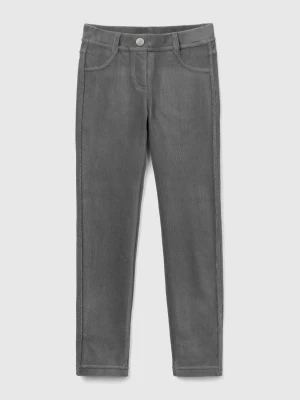 Benetton, Super Skinny Chenille Trousers, size XL, Gray, Kids United Colors of Benetton