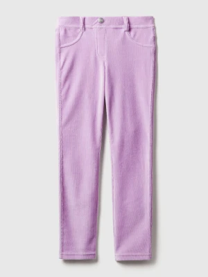 Benetton, Super Skinny Chenille Trousers, Size: XL, Lilac, Kids United Colors of Benetton