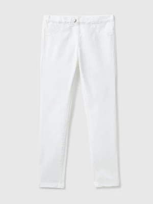 Benetton, Super Skinny Trousers, size 2XL, White, Kids United Colors of Benetton
