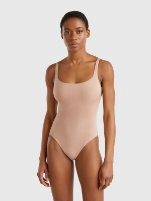 Benetton, Super Stretch Bodysuit, size XS, Brown, Women United Colors of Benetton