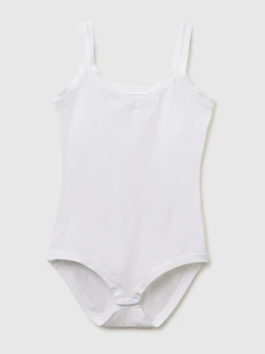 Benetton, Super Stretch Cotton Bodysuit, Size: XS-S, White, Women United Colors of Benetton