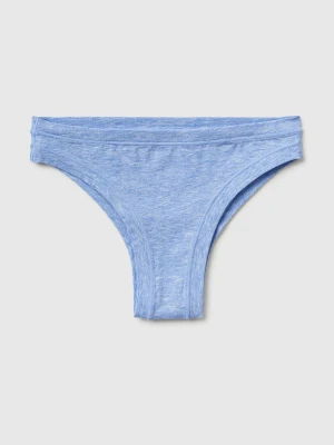 Benetton, Super Stretch Cotton Brazilian Briefs, Size: OS, Light Blue, Women United Colors of Benetton