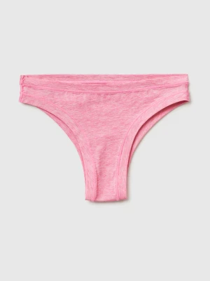 Benetton, Super Stretch Cotton Brazilian Briefs, Size: OS, Pink, Women United Colors of Benetton