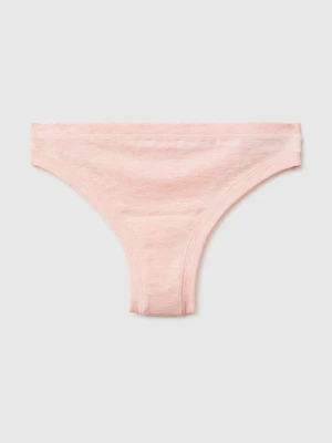 Benetton, Super Stretch Cotton Brazilian Briefs, Size: OS, Soft Pink, Women United Colors of Benetton