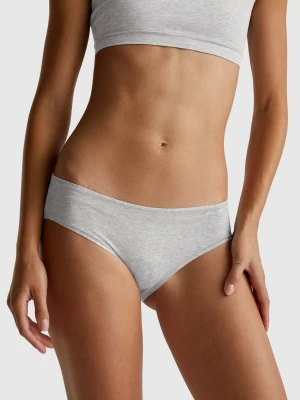 Benetton, Super Stretch Cotton Underwear, Size: XS-S, Light Gray, Women United Colors of Benetton