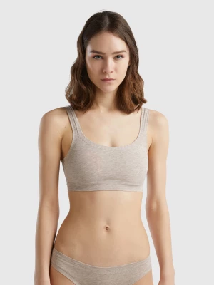 Benetton, Super Stretch Organic Cotton Bra, size OS, Beige, Women United Colors of Benetton