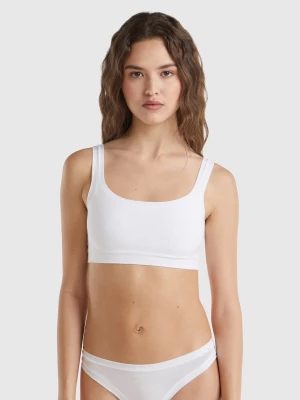 Benetton, Super Stretch Organic Cotton Bra, size OS, White, Women United Colors of Benetton