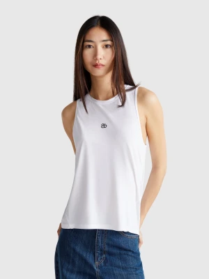 Benetton, Super Stretch Tank Top, size S, White, Women United Colors of Benetton