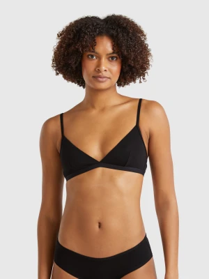 Benetton, Super Stretch Triangle Bra, Size: 1°, Black, Women United Colors of Benetton