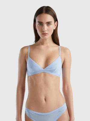 Benetton, Super Stretch Triangle Bra, size 1°, Sky Blue, Women United Colors of Benetton