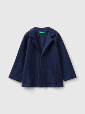 Benetton, Sweat Blazer With Pockets, size 104, Dark Blue, Kids United Colors of Benetton