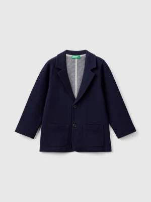 Benetton, Sweat Blazer With Pockets, size 104, Dark Blue, Kids United Colors of Benetton