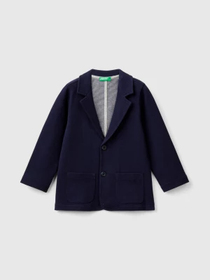 Benetton, Sweat Blazer With Pockets, size 104, Dark Blue, Kids United Colors of Benetton